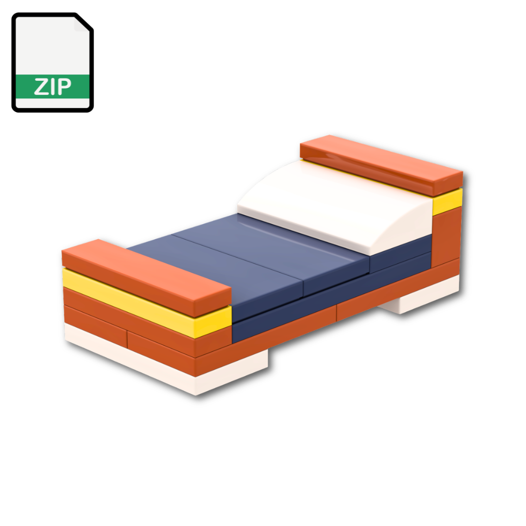 Lit simple LEGO MOC - Fichiers de modèle numérique