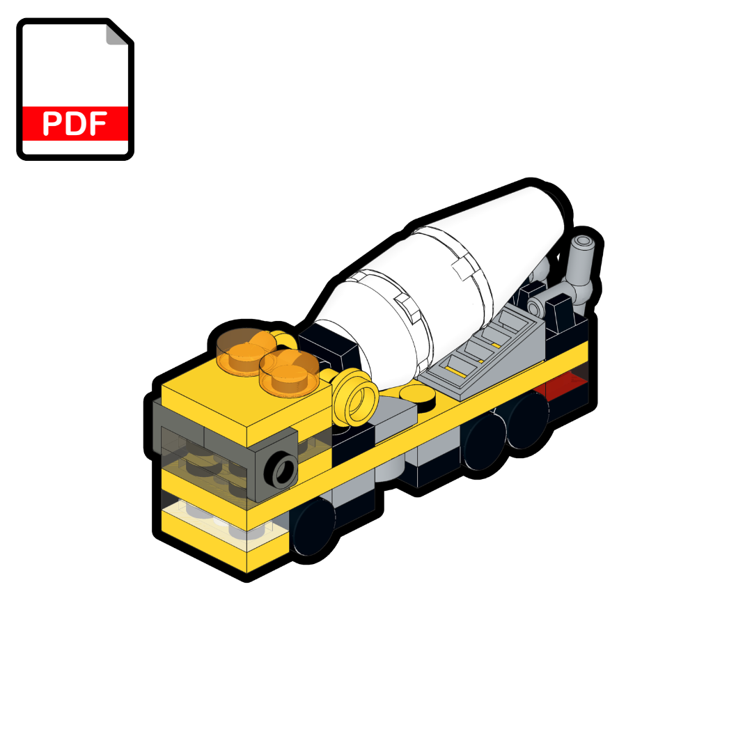 LEGO cementové nákladné auto – stavebné pokyny vo formáte PDF