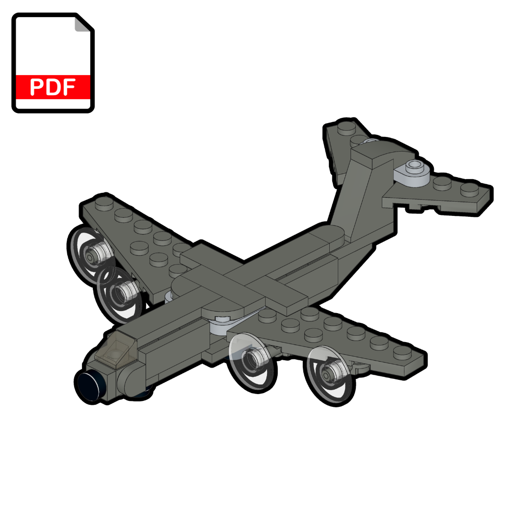 LEGO Airbus A400M Atlas MOC (Gris foncé) - Instructions de montage PDF