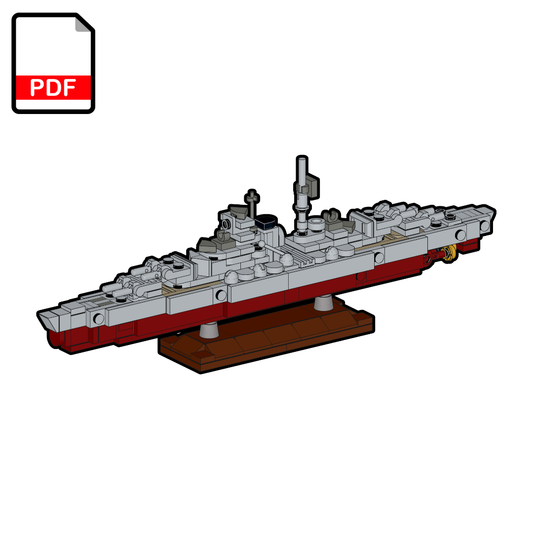 LEGO Battleship Bismarck MOC - PDF Building Instructions