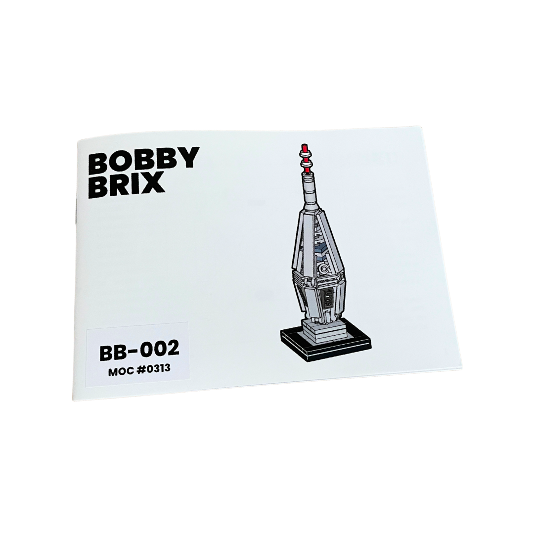 Model of a tower with 'Bobby Brix' branding on a white background
