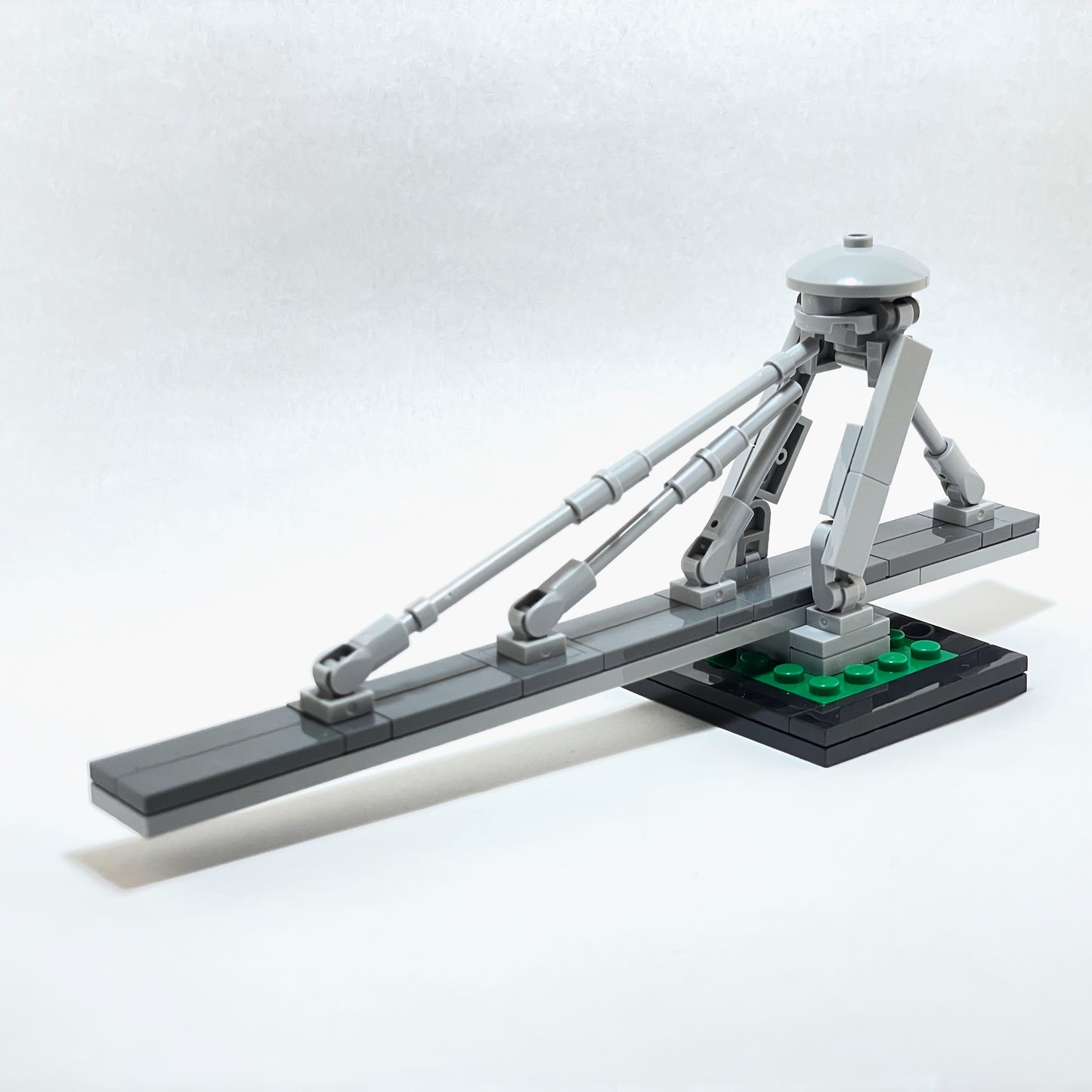 Model of the SNP Bridge made from building blocks on a white background