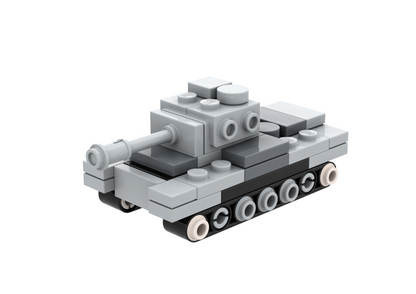 3D rendered image of a LEGO Cromwell tank model.