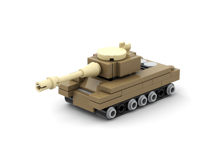 Toy tank model on a white background