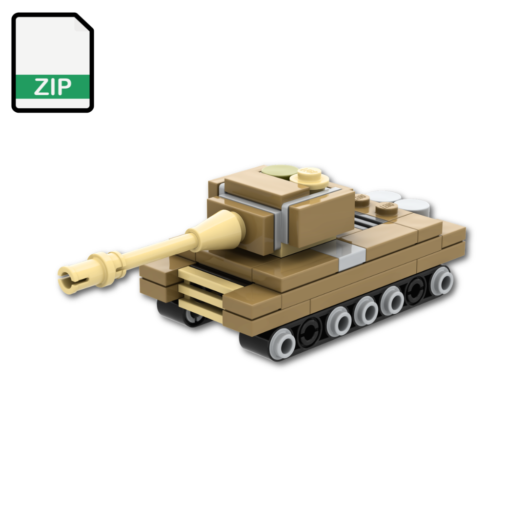Maquette numérique du char Tigre I de LEGO - Fichiers de modèle numérique