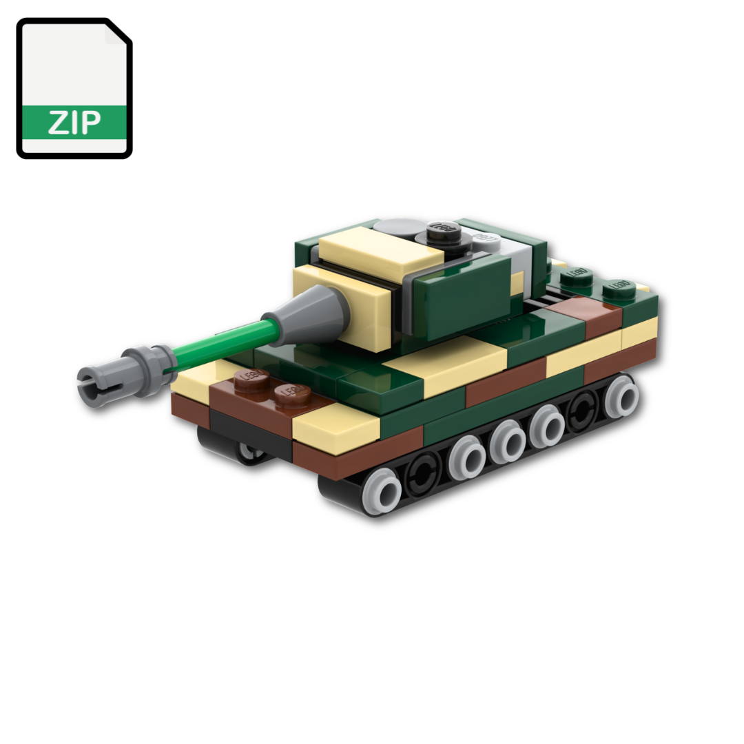 LEGO Tiger II Tank MOC - Digital Model Files