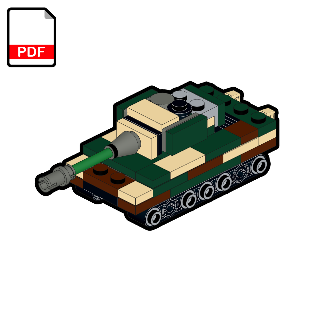 LEGO Tiger II Tank MOC – PDF Building Instructions