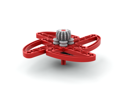 3D rendered image of a LEGO fidget spinner model.