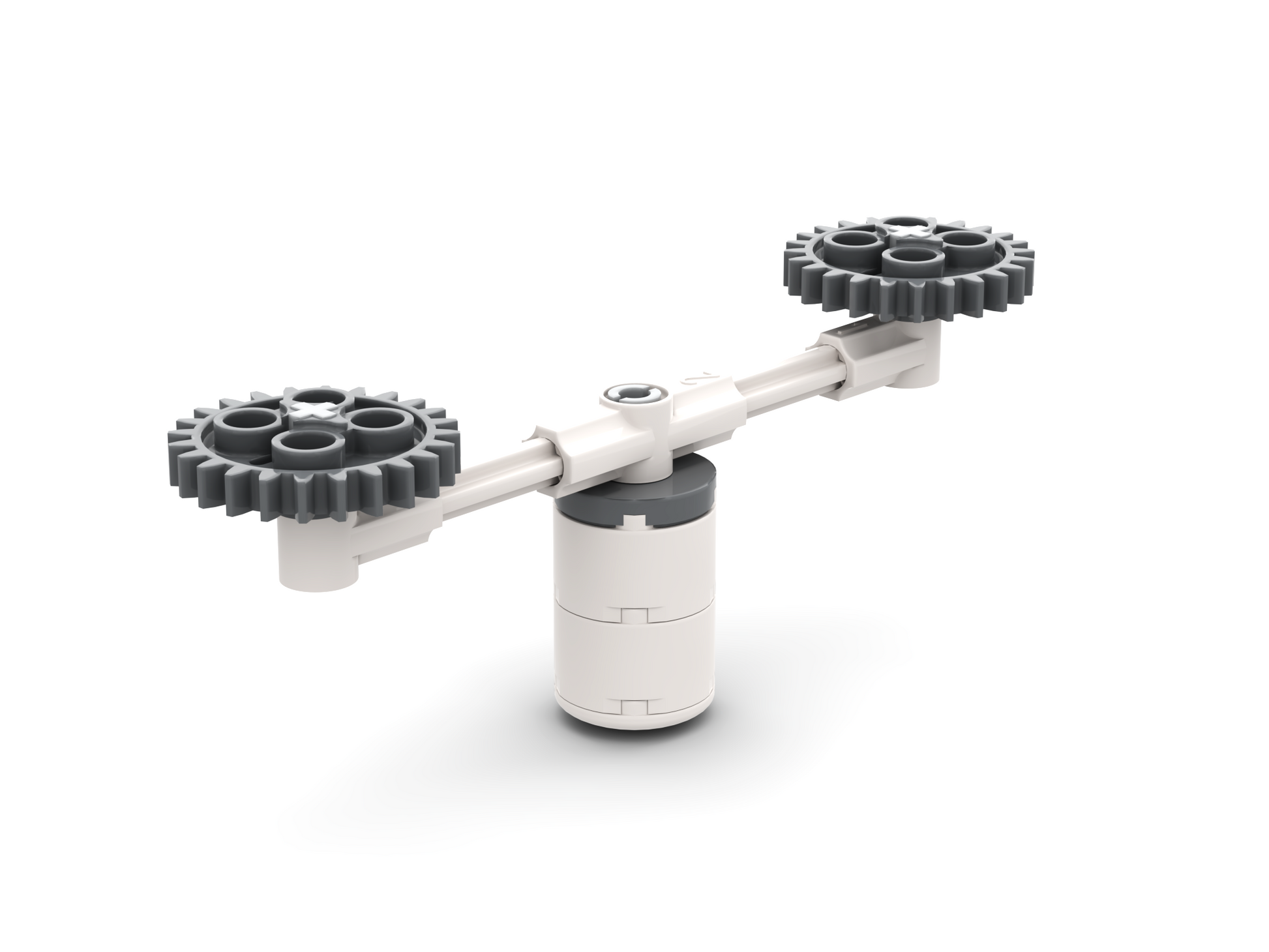 Mechanical gear system on a white background