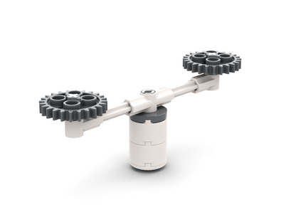 Mechanical gear system on a white background