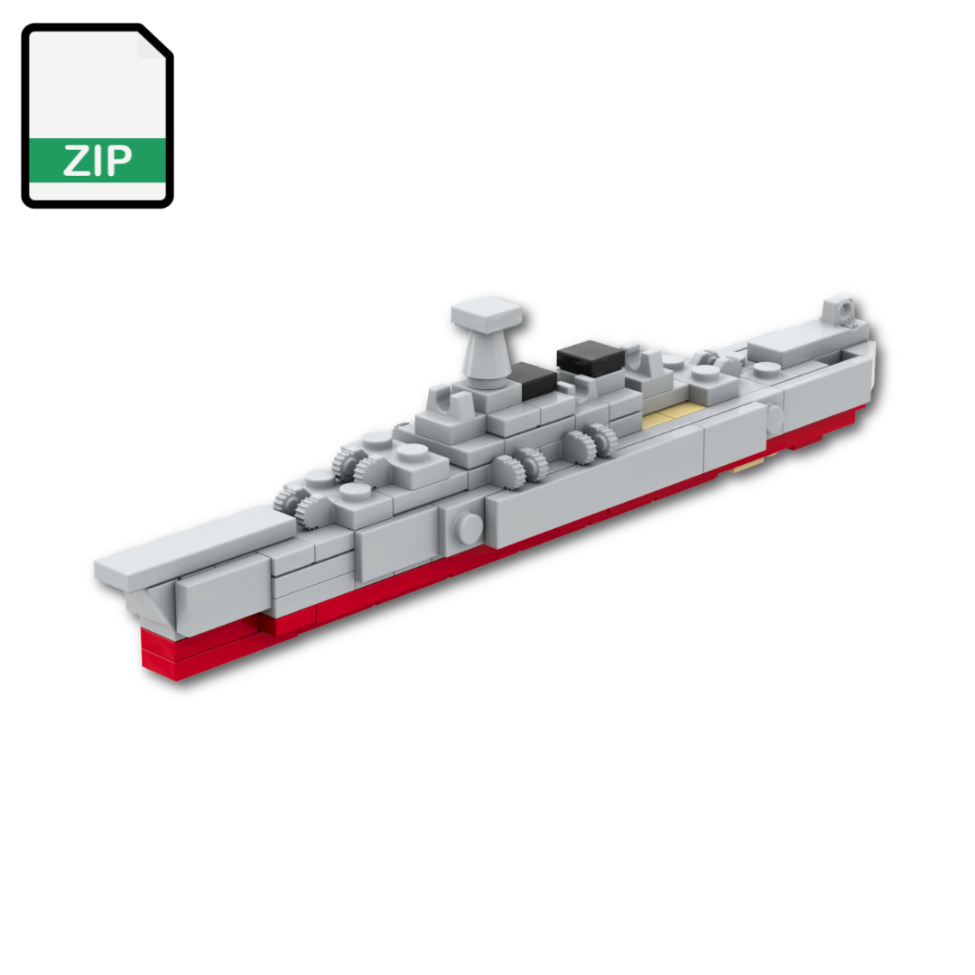 Digitálne súbory modelu LEGO USS Iowa bojová loď MOC
