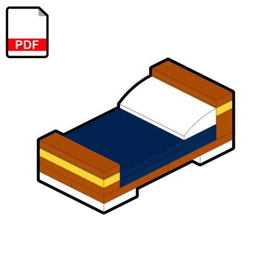 LEGO Single Bed MOC – PDF Building Instructions
