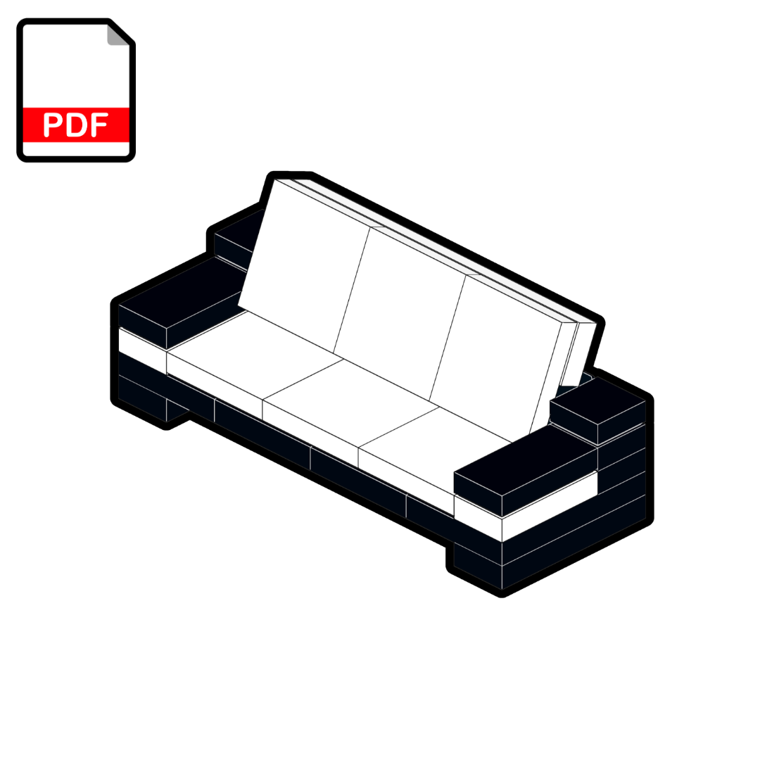 LEGO Sofa MOC – PDF Building Instructions