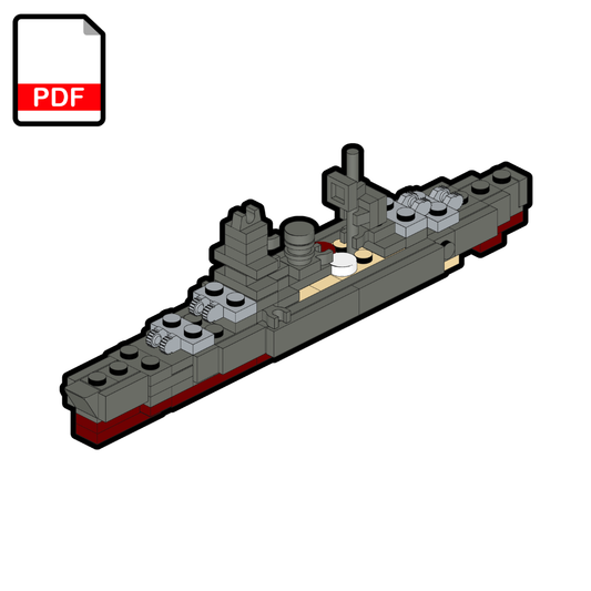 LEGO IJN Nagato Battleship MOC – PDF Building Instructions