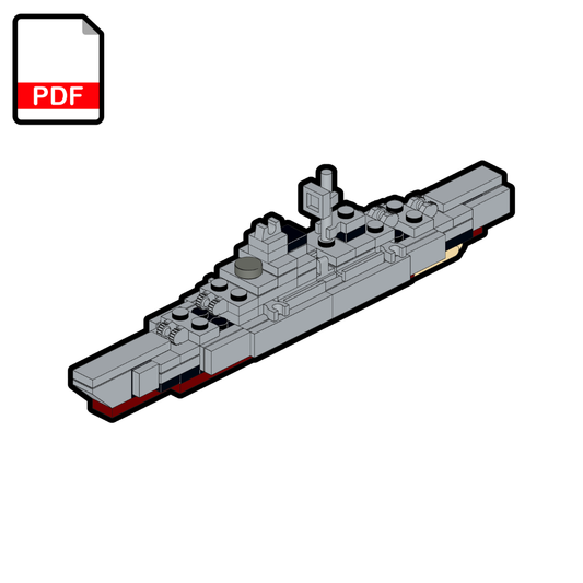 LEGO Bismarck Battleship MOC – PDF Building Instructions