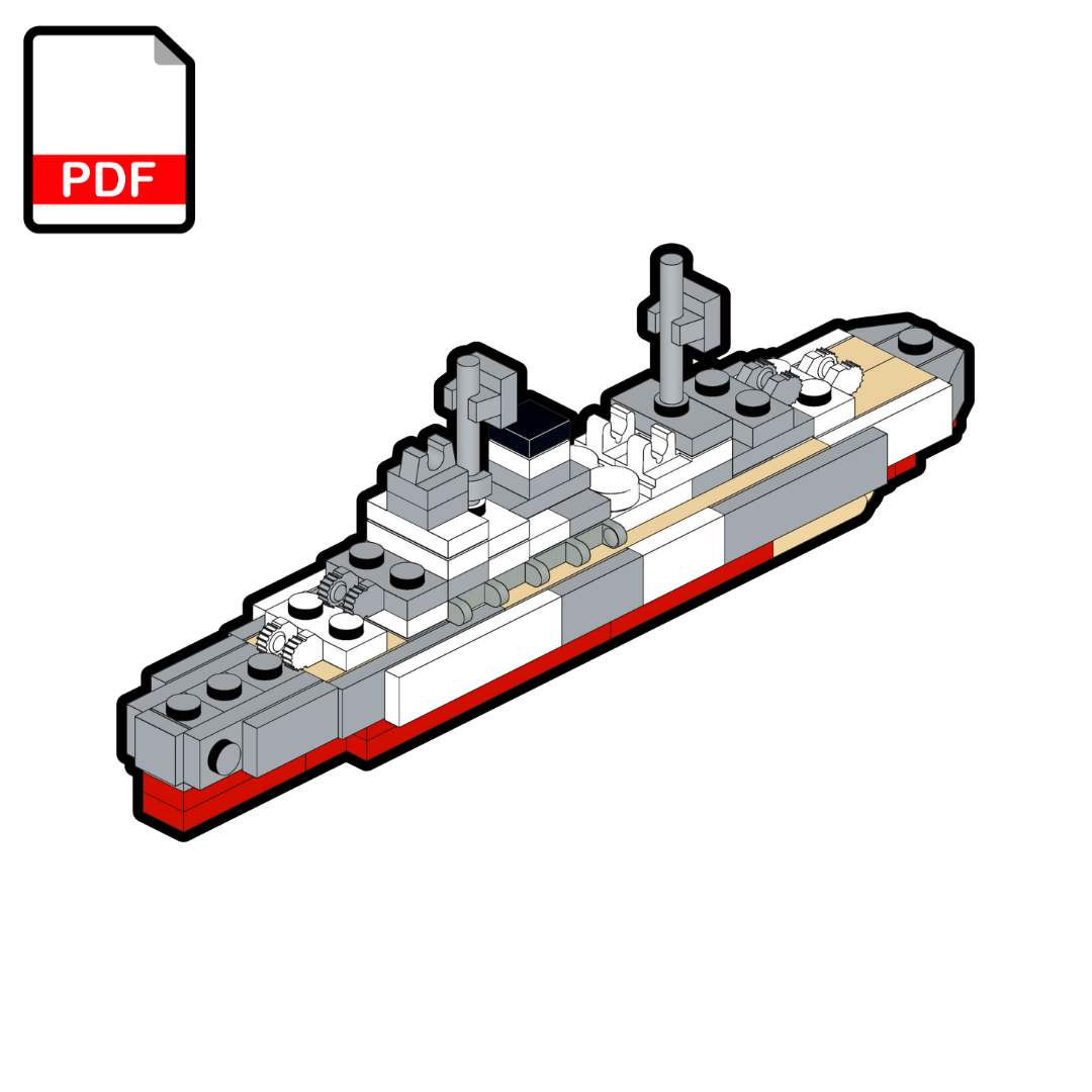 LEGO HMS Warspite MOC – PDF Building Instructions