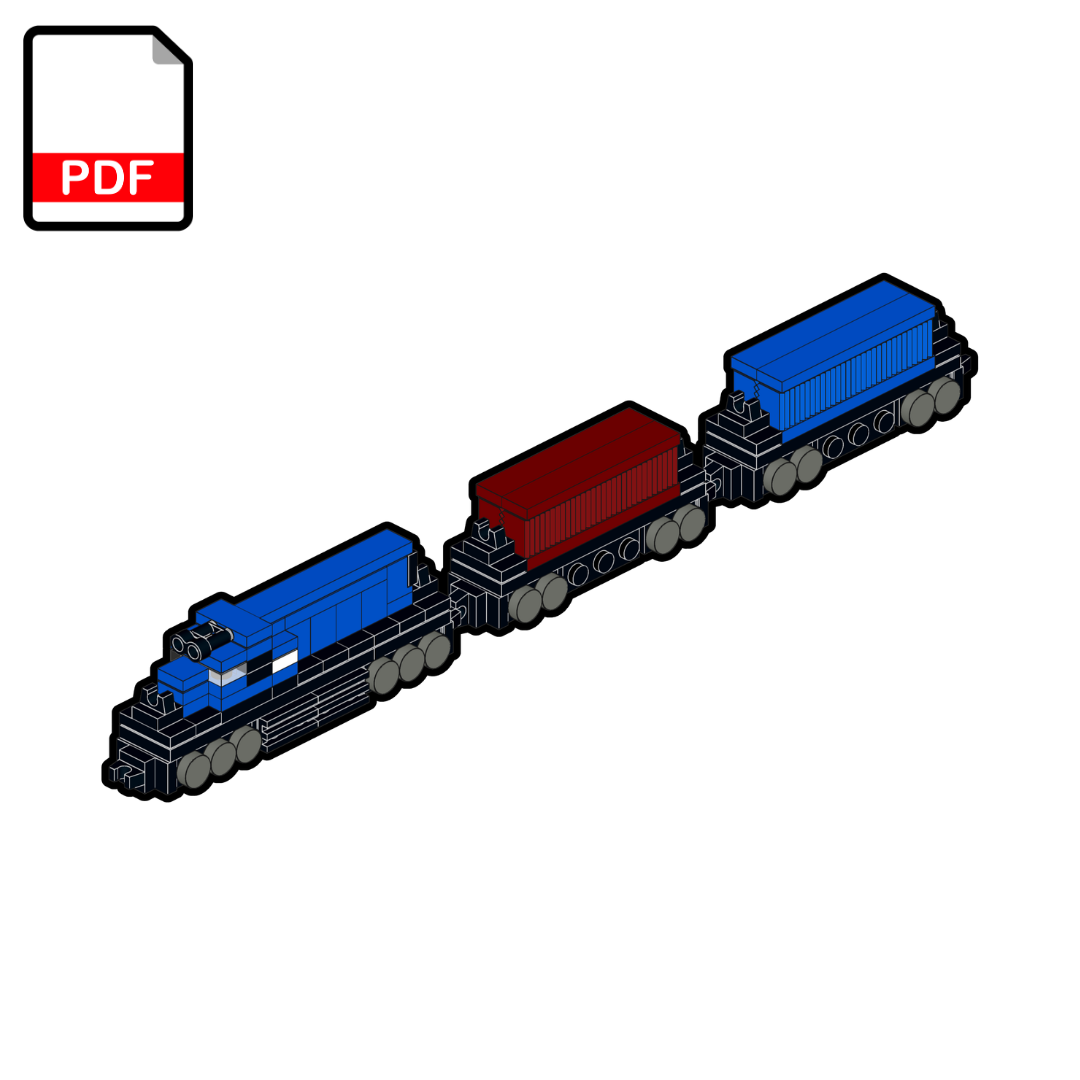 LEGO Freight Train MOC – PDF Building Instructions