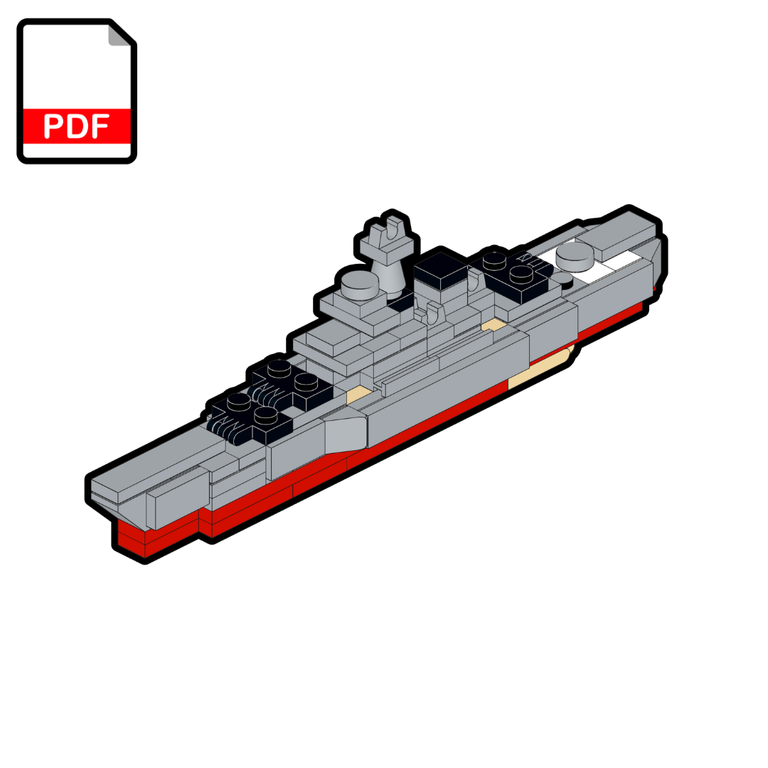 LEGO USS Missouri Battleship MOC – PDF Building Instructions