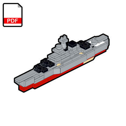 LEGO USS Missouri Battleship MOC – PDF Building Instructions