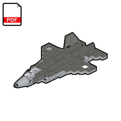 LEGO Lockheed Martin F-22 Jet Fighter MOC – PDF Building Instructions