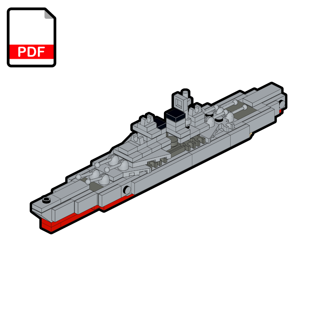 LEGO H-44 Battleship MOC – PDF Building Instructions