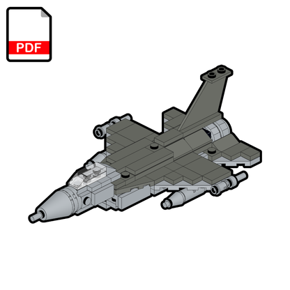 LEGO Lockheed Martin F-16 Fighting Falcon Jet Fighter MOC – PDF Building Instructions