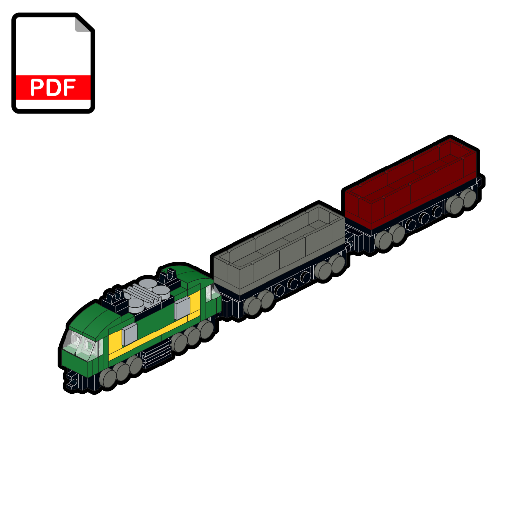 LEGO Cargo Train MOC – PDF Building Instructions