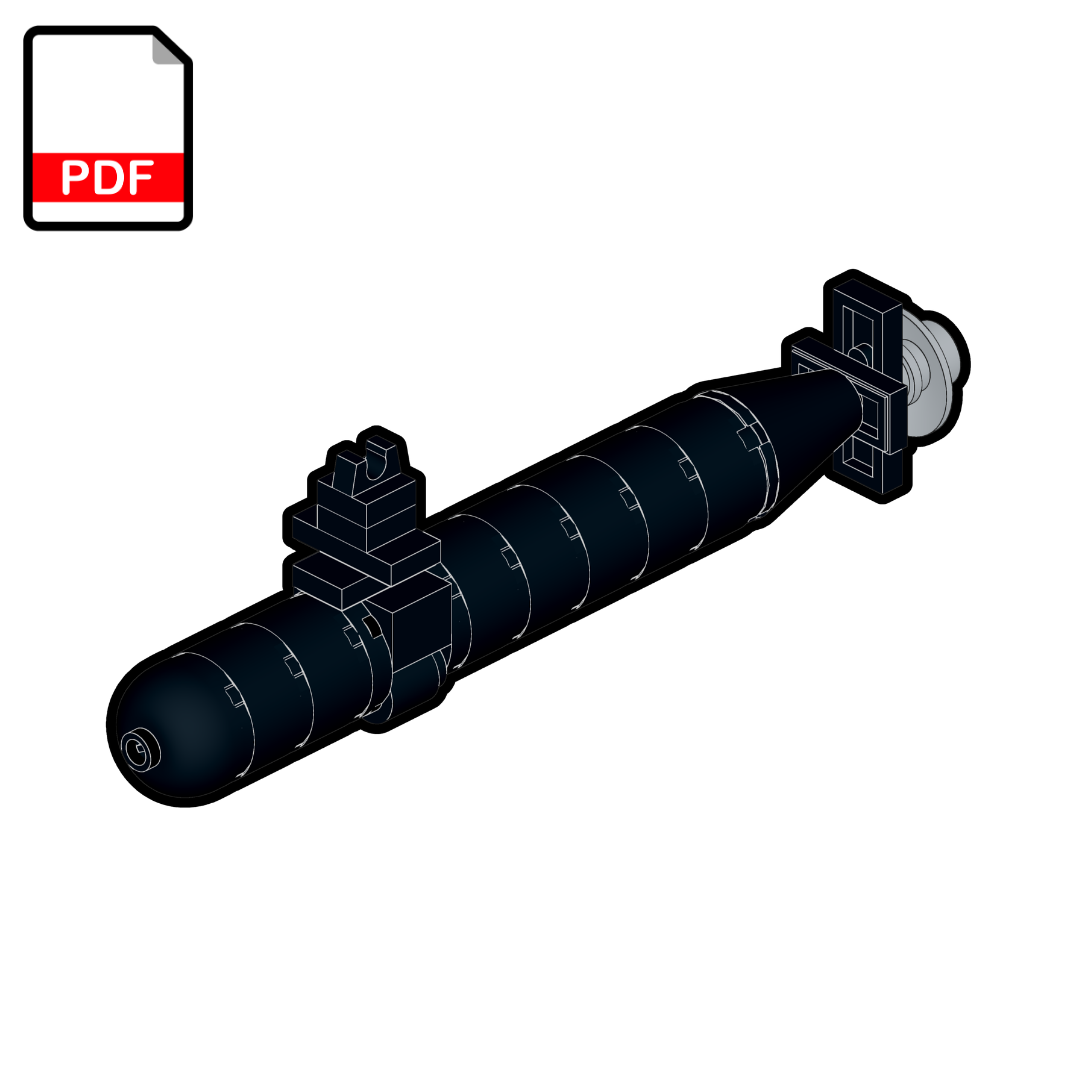 LEGO Los Angeles Class Submarine MOC – PDF Building Instructions