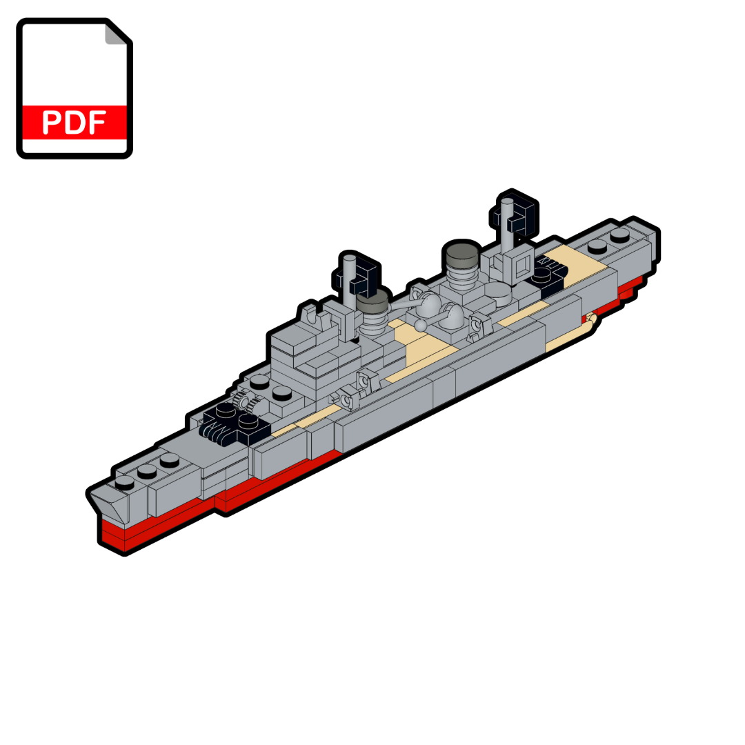 HMS Prince of Wales Battleship - LEGO® MOC - Building Instructions