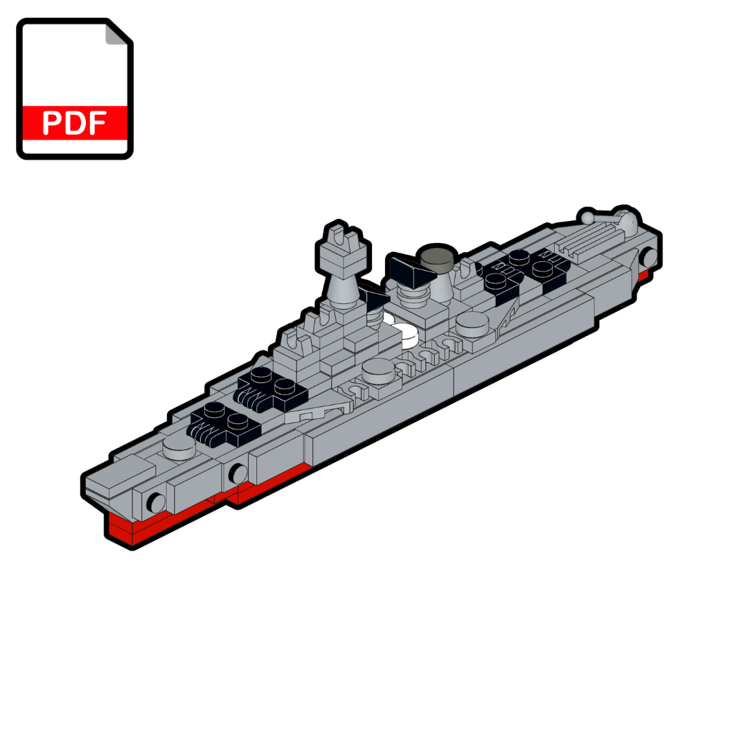 USS Montana Battleship - LEGO® MOC - Building Instructions