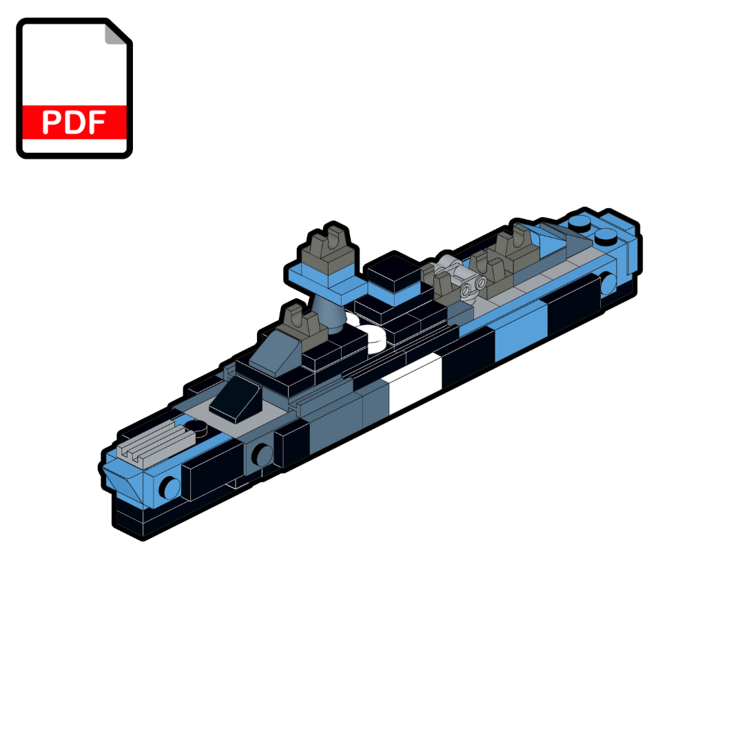 ORP Blyskawica Destroyer - LEGO® MOC - Building Instructions