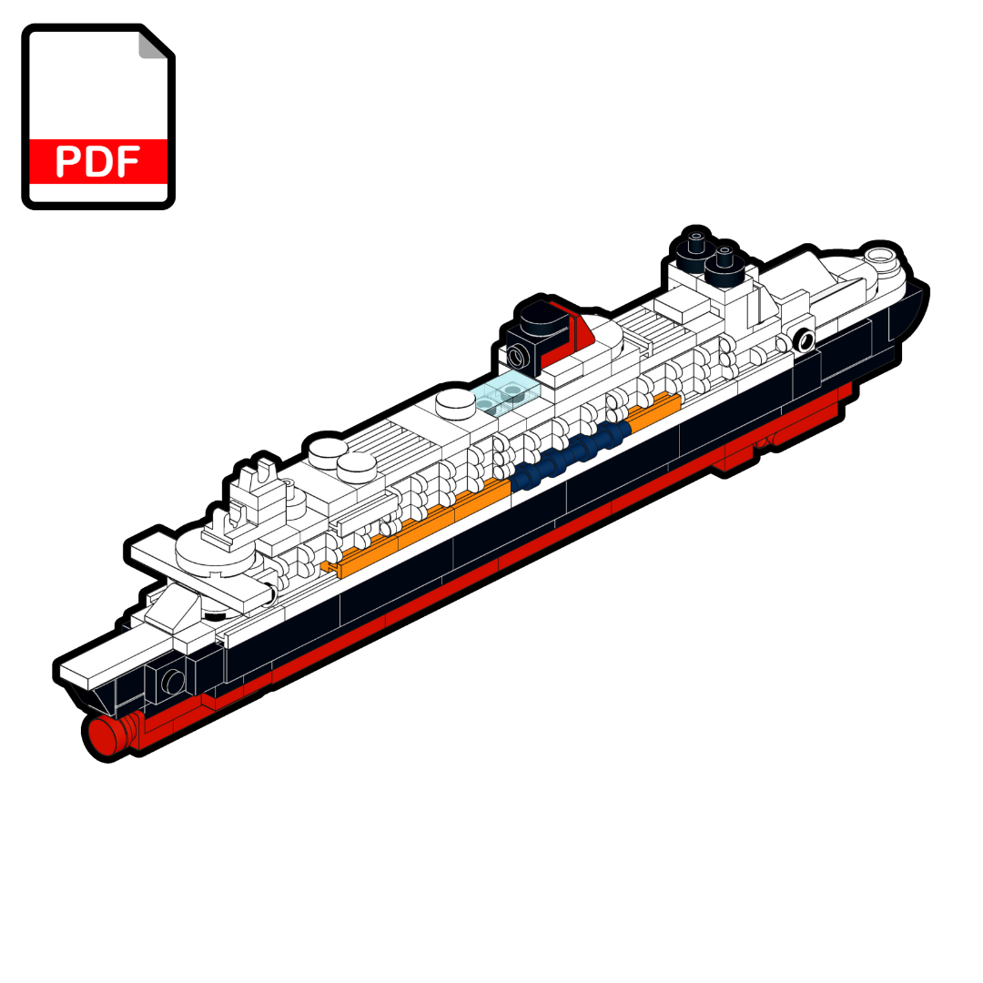 LEGO RMS Queen Mary 2 Ocean Liner MOC - PDF Building Instructions