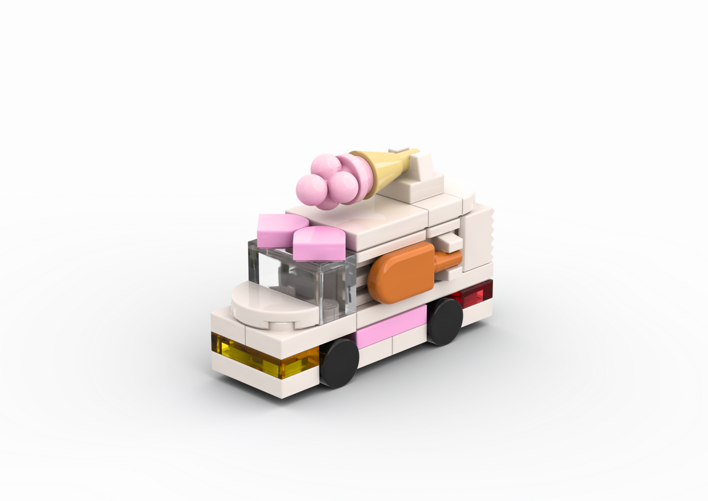 LEGO ice cream truck on a white background
