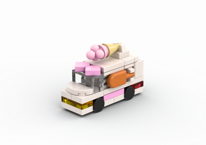 LEGO ice cream truck on a white background