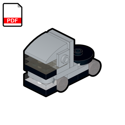 Diagram render of the Volvo H Truck in LEGO micro-scale.