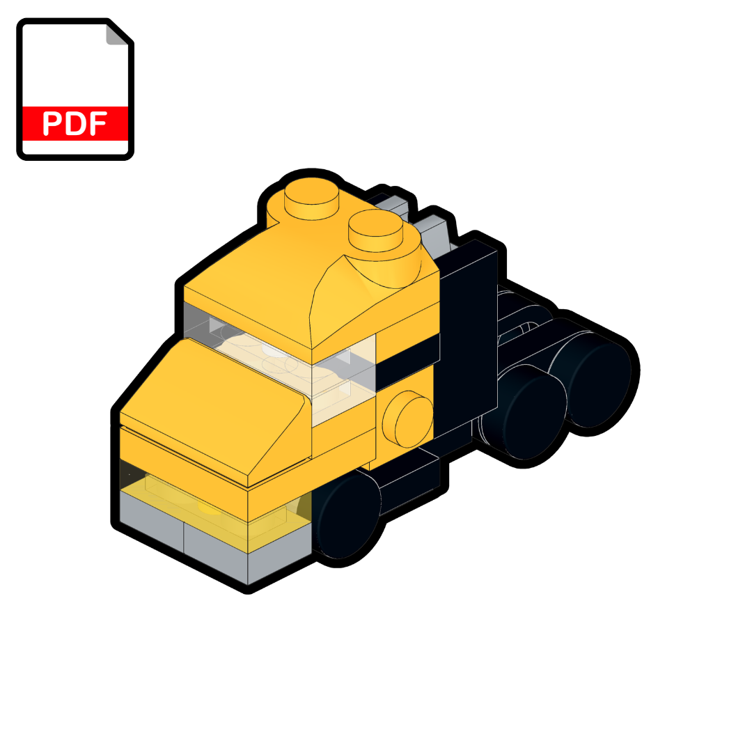 Diagram of a yellow and black vehicle with PDF icon