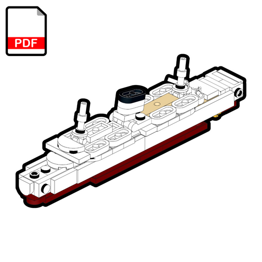A PDF icon indicating the building instructions for a LEGO model are available.