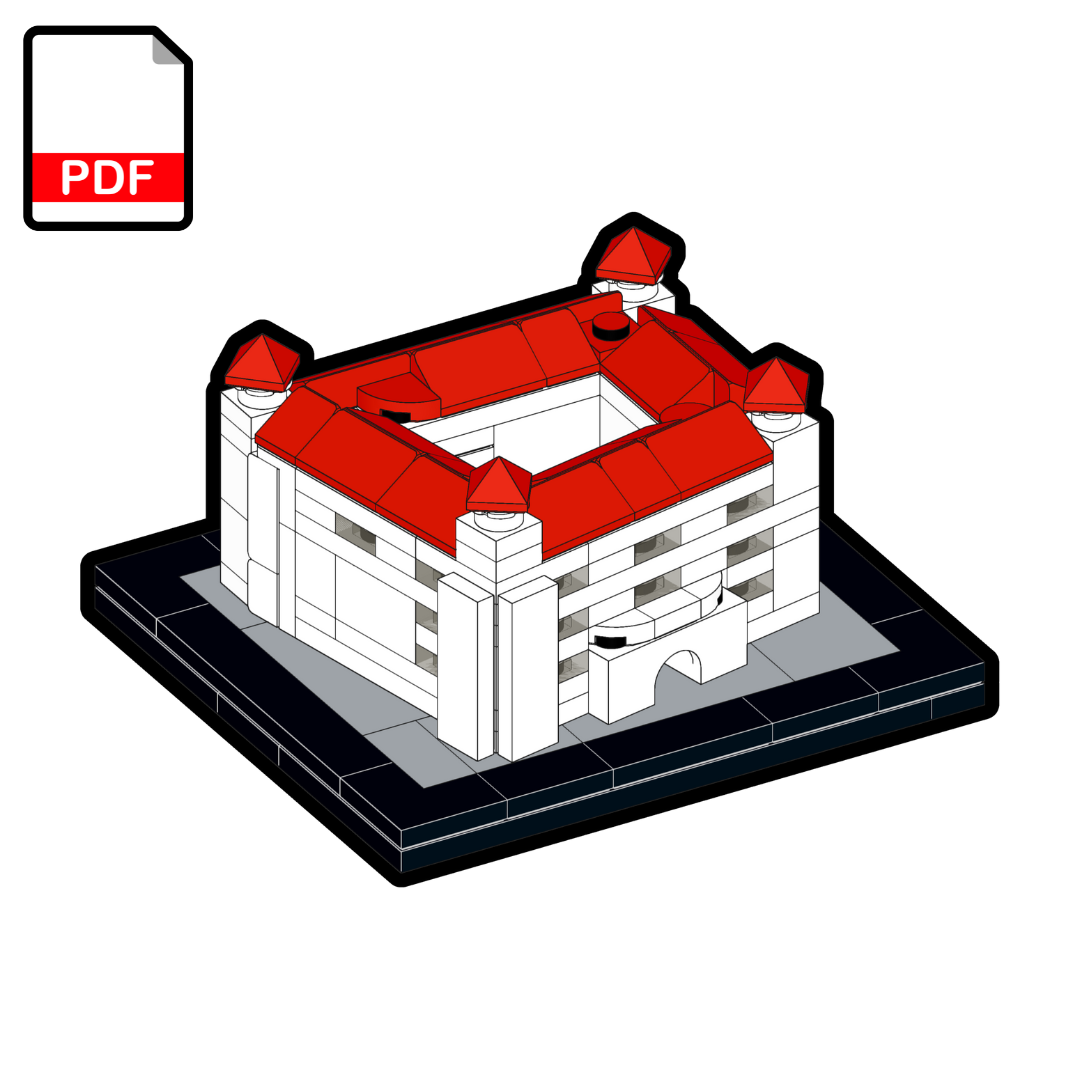 A PDF icon indicating building instructions for a LEGO model of Bratislava Castle.