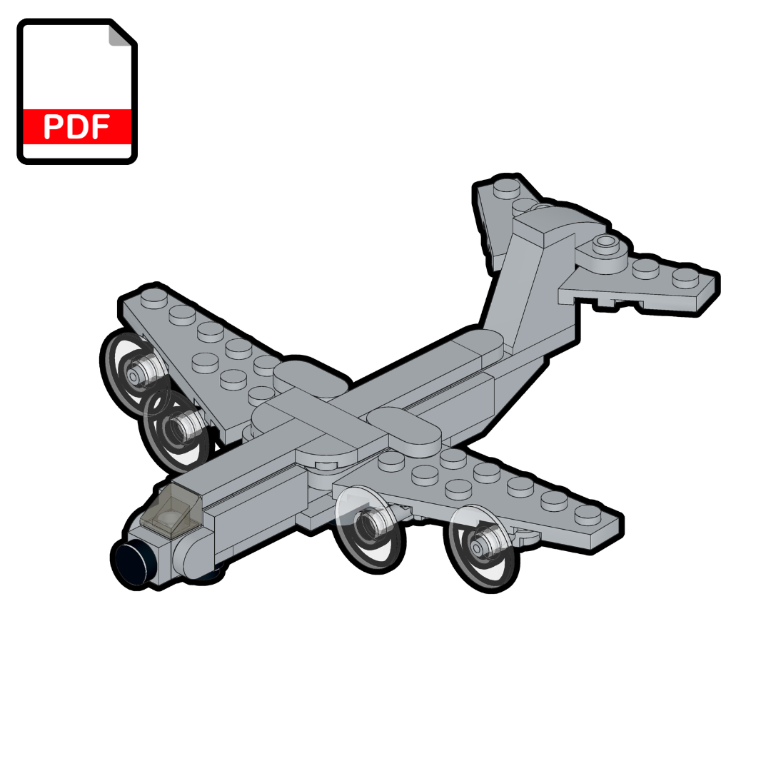 LEGO Airbus A400M Atlas MOC (Gris clair) - Instructions de montage PDF