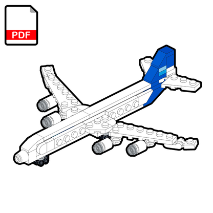 LEGO Airbus A340-500 Airliner MOC - PDF Building Instructions