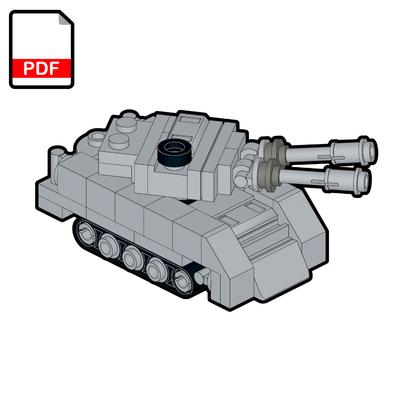 Gray tank model on a white background with a PDF icon in the corner.