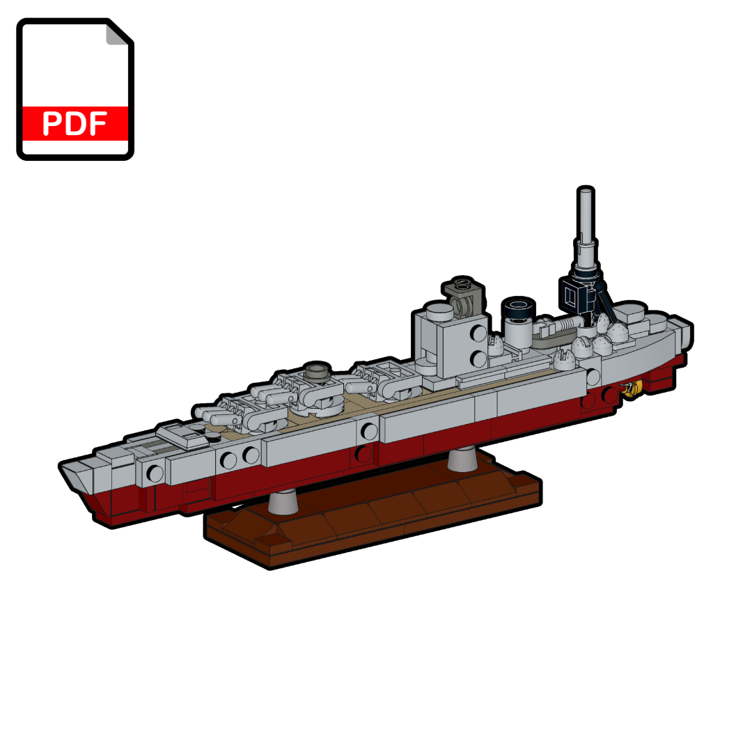 LEGO HMS Rodney Battleship MOC - PDF Building Instructions