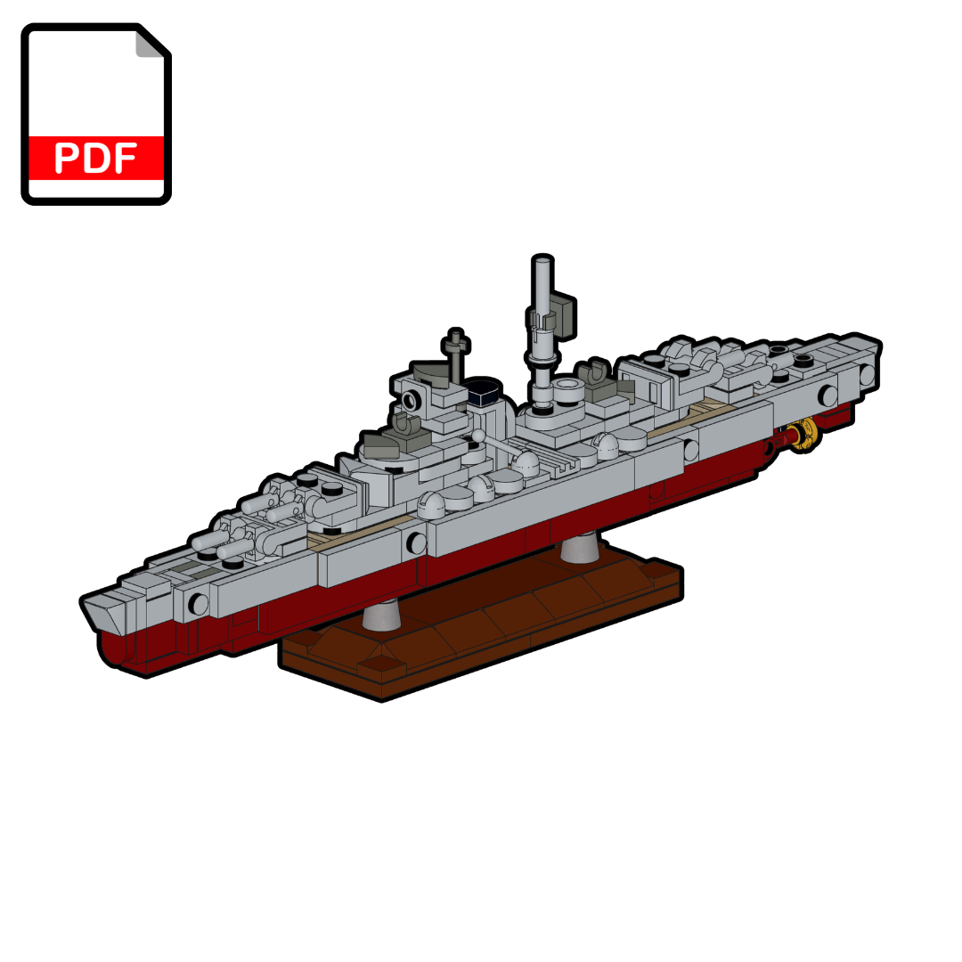 LEGO MOC bitevná loď Bismarck - PDF návod na stavbu
