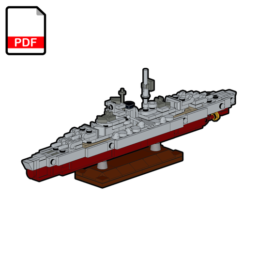 LEGO Battleship Bismarck MOC - PDF Building Instructions