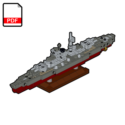 LEGO Battleship Tirpitz MOC - PDF Building Instructions