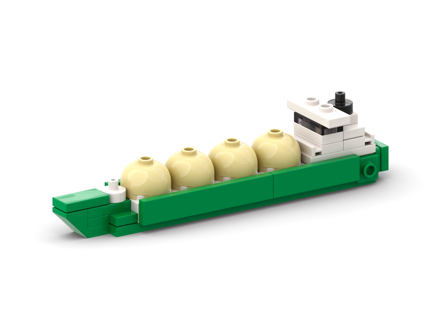 3D rendered image of a micro-scaled LNG Ship model.
