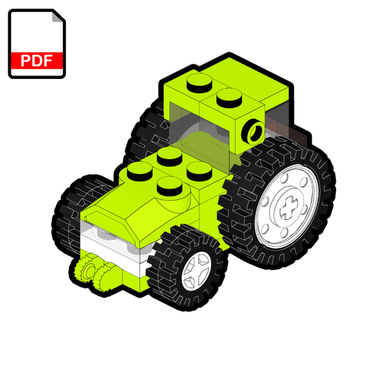 LEGO Micro Modern Tractor MOC – PDF Building Instructions