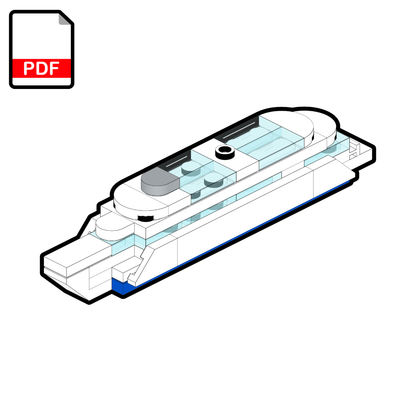 LEGO Micro River Cruise Ship MOC – PDF Building Instructions