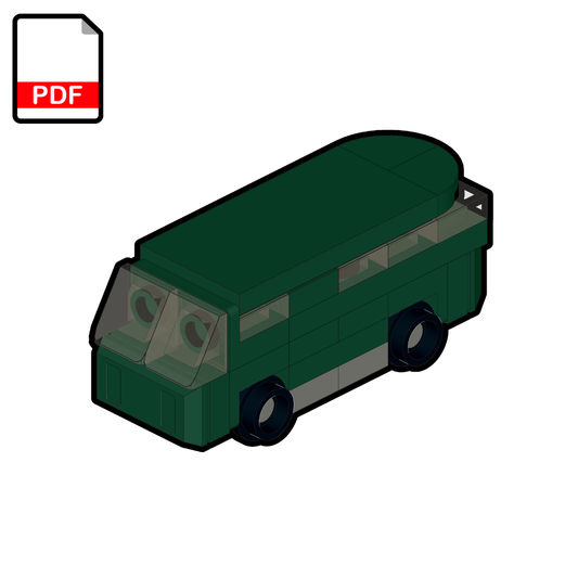 LEGO Micro Retro Military Van MOC – PDF Building Instructions