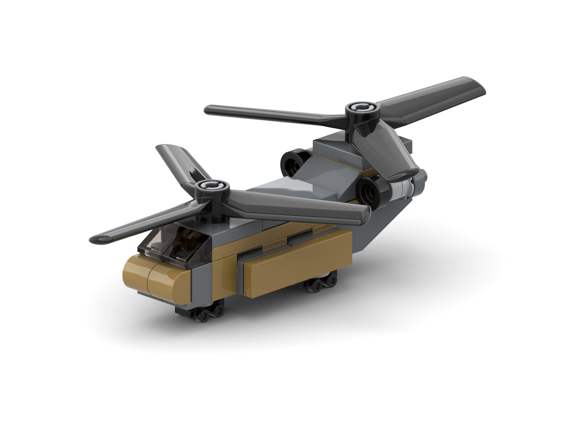 Toy helicopter model on a white background